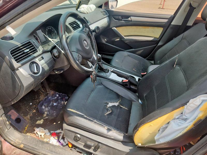 1VWBP7A30DC108528 - 2013 VOLKSWAGEN PASSAT SE Темно-червоний фото 7