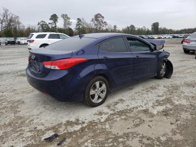 5NPDH4AE0DH436416 - 2013 HYUNDAI ELANTRA GLS BLUE photo 3