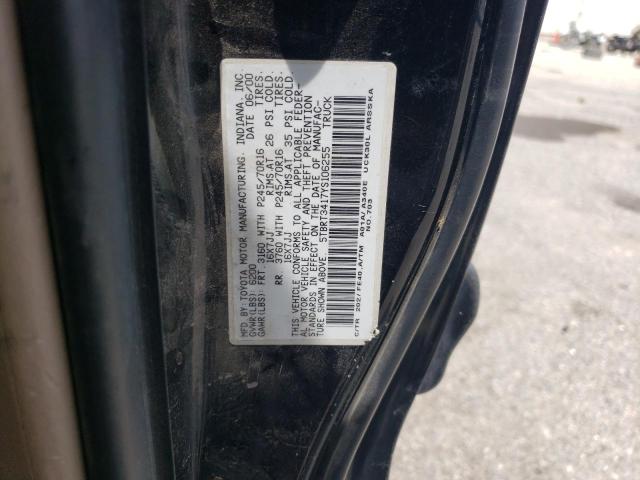 5TBRT3417YS106255 - 2000 TOYOTA TUNDRA ACCESS CAB 黑色 照片 12