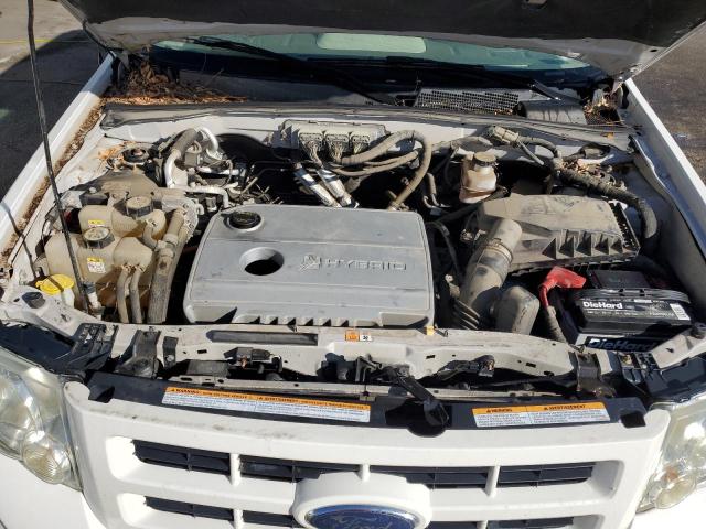 1FMCU49329KA49560 - 2009 FORD ESCAPE HYBRID WHITE photo 12