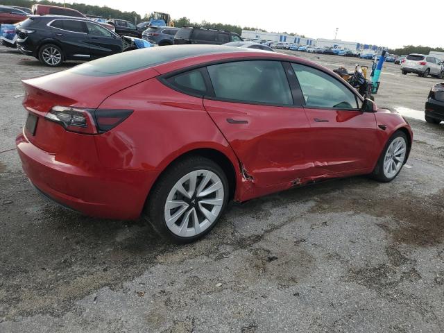 5YJ3E1EA2NF324551 - 2022 TESLA MODEL 3 მუქწითელი ფოტო 3