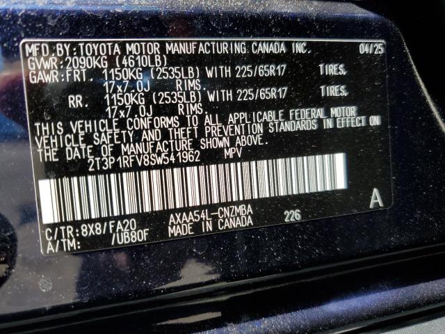 2T3P1RFV8SW541962 - 2025 TOYOTA RAV4 XLE BLUE photo 13