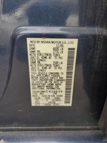 5N1AR18WX7C616639 - 2007 NISSAN PATHFINDER LE BLUE photo 13