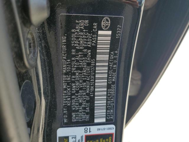 4T1BK1EB3FU137885 - 2015 TOYOTA AVALON XLE BLACK photo 12