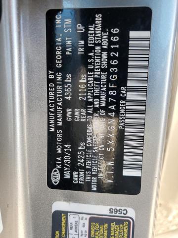 5XXGN4A78FG362166 - 2015 KIA OPTIMA EX 银色 照片 12