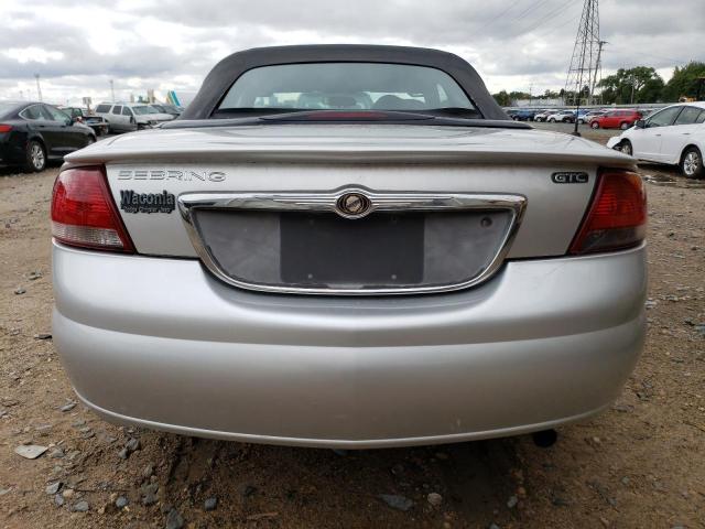 1C3EL75R34N184084 - 2004 CHRYSLER SEBRING GTC SILVER photo 6