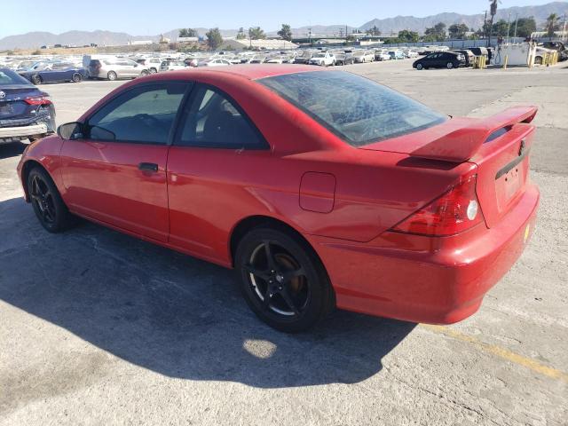 1HGEM22184L046225 - 2004 HONDA CIVIC DX VP RED photo 2