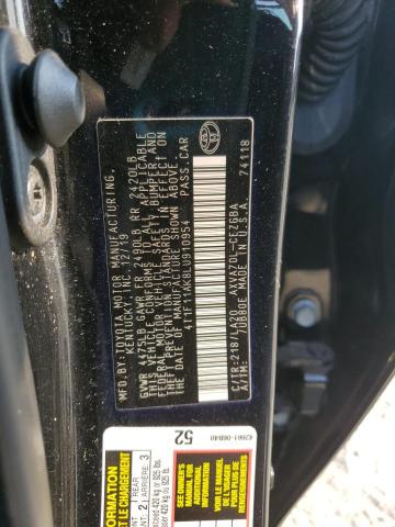 4T1F11AK8LU910954 - 2020 TOYOTA CAMRY XLE 黑色 照片 12