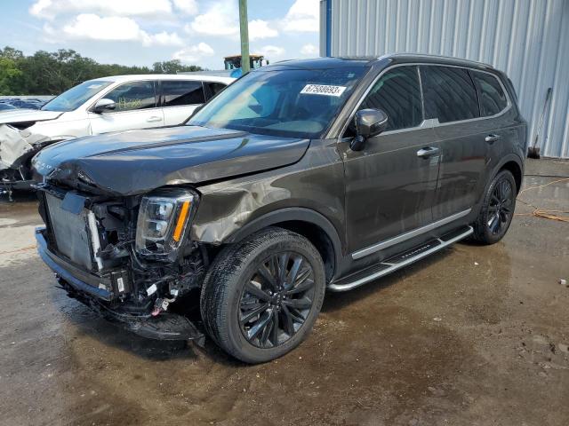 5XYP5DHC1LG077254 - 2020 KIA TELLURIDE SX BROWN photo 1