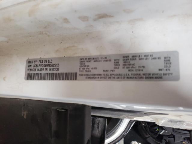 3C6LRVDG0ME522512 - 2021 RAM PROMASTER 2500 HIGH WHITE photo 14
