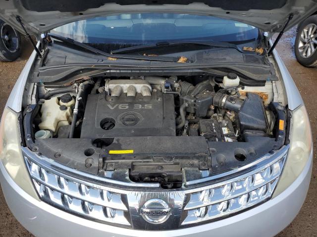 JN8AZ08T27W511553 - 2007 NISSAN MURANO SL SILVER photo 11