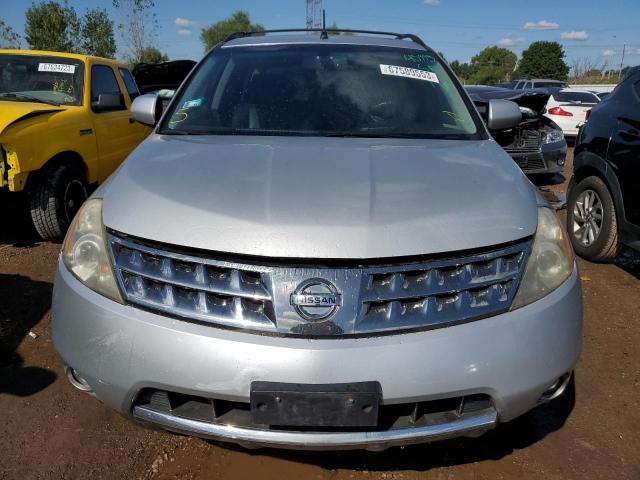 JN8AZ08T27W511553 - 2007 NISSAN MURANO SL SILVER photo 5