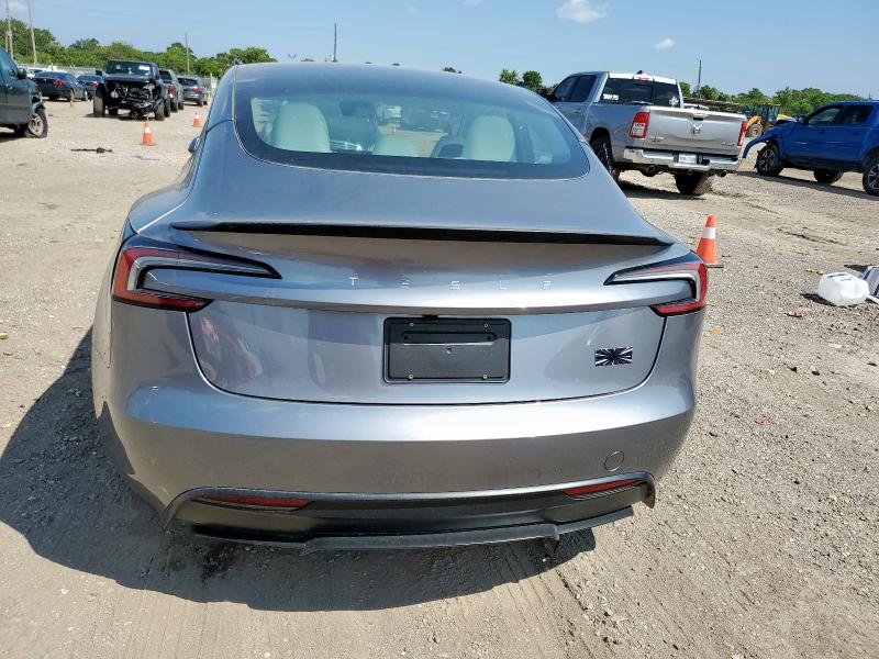 5YJ3E1ET7SF926407 - 2025 TESLA MODEL 3 GRAY photo 6