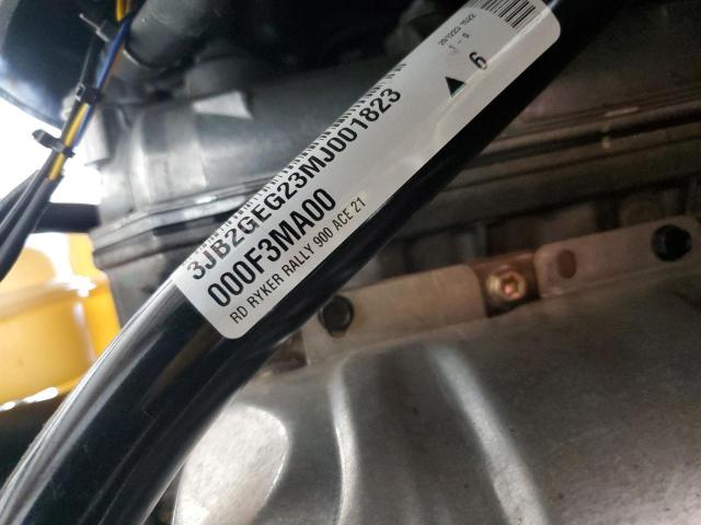 3JB2GEG23MJ001823 - 2021 CAN-AM RYKER RALLY EDITION BLACK photo 10