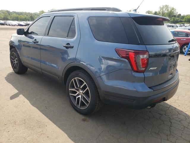 1FM5K8GT9JGB62082 - 2018 FORD EXPLORER SPORT BLUE photo 2
