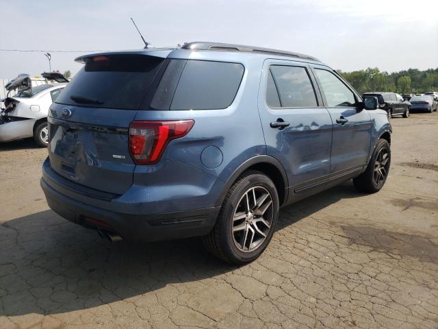 1FM5K8GT9JGB62082 - 2018 FORD EXPLORER SPORT BLUE photo 3