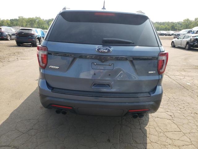 1FM5K8GT9JGB62082 - 2018 FORD EXPLORER SPORT BLUE photo 6