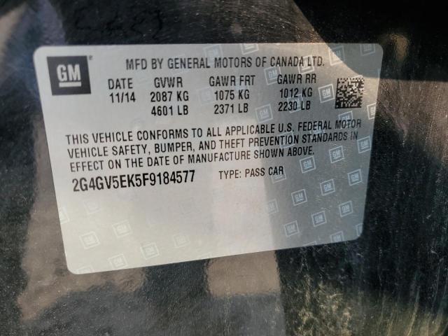 2G4GV5EK5F9184577 - 2015 BUICK REGAL Qara foto 12