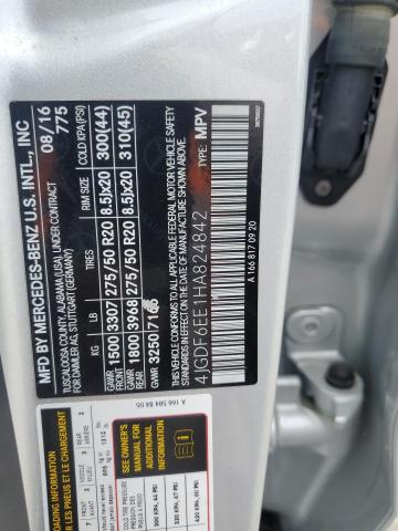 4JGDF6EE1HA824842 - 2017 MERCEDES-BENZ GLS 450 4MATIC SILVER photo 14