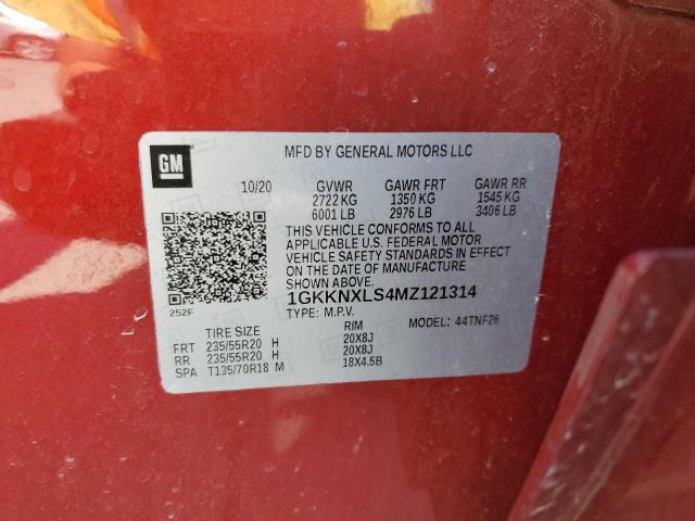 1GKKNXLS4MZ121314 - 2021 GMC ACADIA DENALI RED photo 13