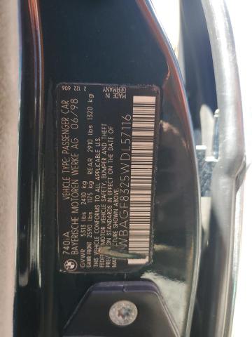 WBAGF8325WDL57116 - 1998 BMW 740 I AUTOMATIC SILVER photo 12