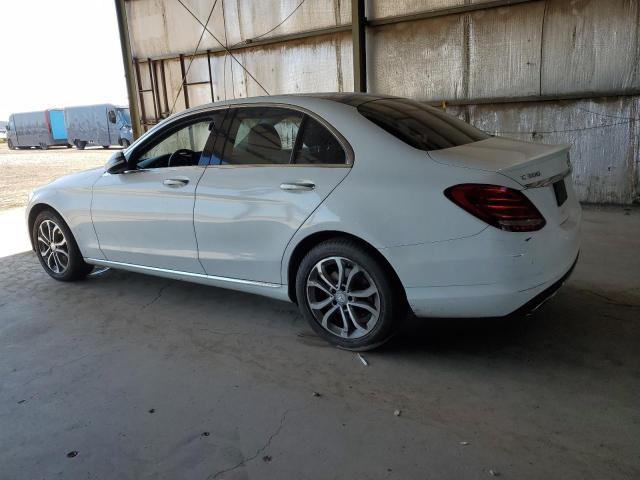 55SWF4KB7GU100119 - 2016 MERCEDES-BENZ C 300 4MATIC WHITE photo 2