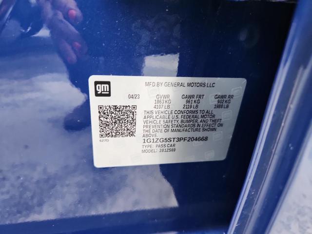 1G1ZG5ST3PF204668 - 2023 CHEVROLET MALIBU RS BLUE photo 12