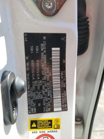 5TDJKRFH2FS122512 - 2015 TOYOTA HIGHLANDER XLE WHITE photo 13