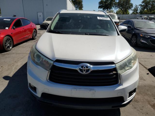 5TDJKRFH2FS122512 - 2015 TOYOTA HIGHLANDER XLE WHITE photo 5