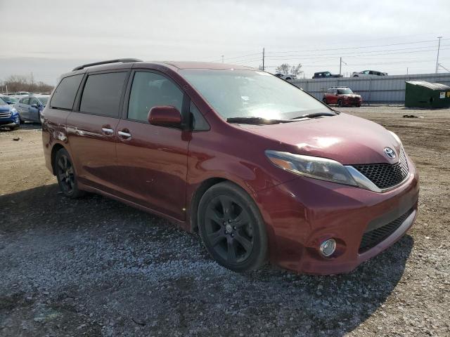 5TDXK3DC1FS570691 - 2015 TOYOTA SIENNA SPORT RED photo 4