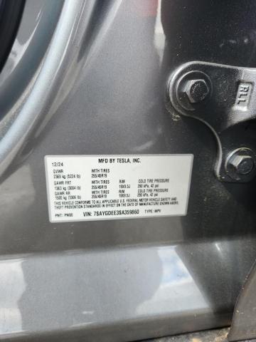7SAYGDEE3SA359860 - 2025 TESLA MODEL Y GRAY photo 13