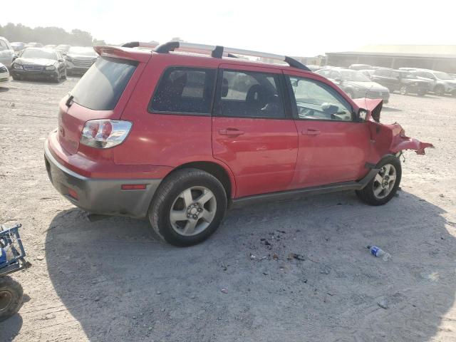 JA4LZ41F24U006467 - 2004 MITSUBISHI OUTLANDER XLS RED photo 3