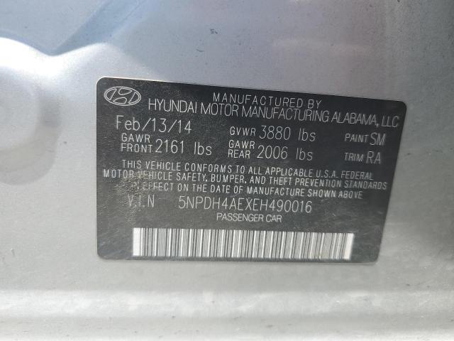 5NPDH4AEXEH490016 - 2014 HYUNDAI ELANTRA SE SILVER photo 13