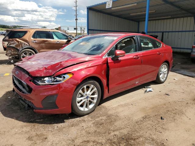 3FA6P0HD3KR114256 - 2019 FORD FUSION SE RED photo 1