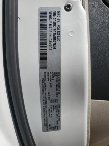 2C4RC1BG7MR547616 - 2021 CHRYSLER PACIFICA TOURING L თეთრი ფოტო 14