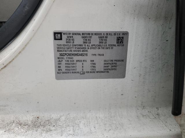 3GCPCNEH9HG445216 - 2017 CHEVROLET SILVERADO C1500 白色 照片 12