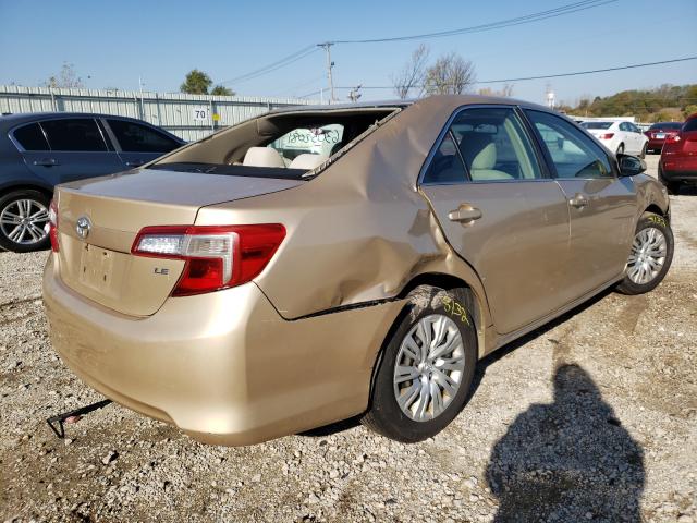 4T1BF1FK2CU040966 - 2012 TOYOTA CAMRY BASE GOLD photo 4