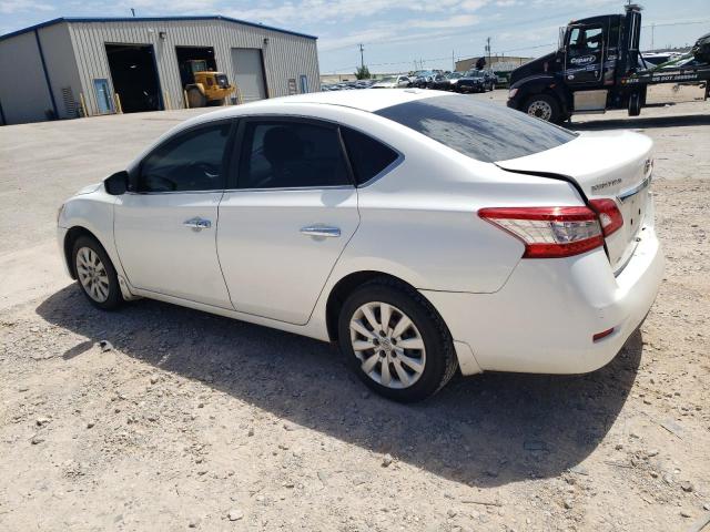 3N1AB7AP3FL677321 - 2015 NISSAN SENTRA S WHITE photo 2