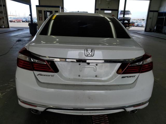 1HGCR2F51GA180273 - 2016 HONDA ACCORD SPORT WHITE photo 6