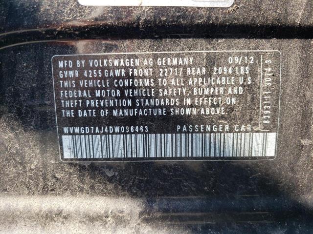 WVWGD7AJ4DW096463 - 2013 VOLKSWAGEN GTI შავი ფოტო 13