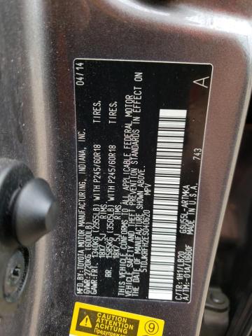 5TDJKRFH2ES040620 - 2014 TOYOTA HIGHLANDER XLE Boz foto 13