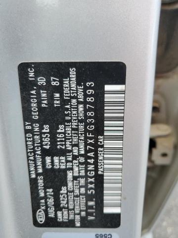 5XXGN4A7XFG387893 - 2015 KIA OPTIMA EX SILVER photo 12