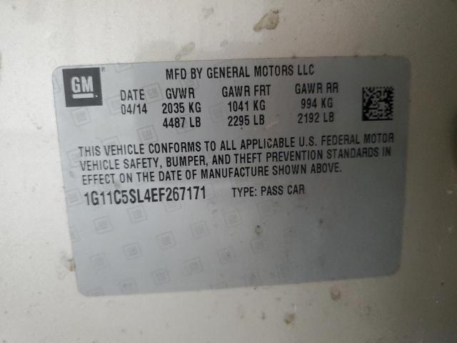 1G11C5SL4EF267171 - 2014 CHEVROLET MALIBU 1LT 金色 照片 12