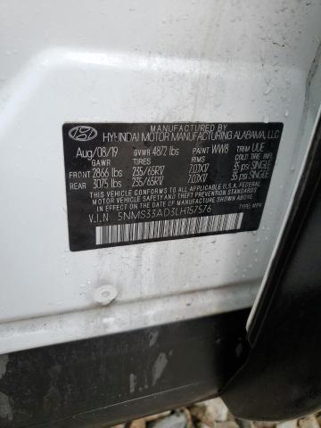 5NMS33AD3LH157576 - 2020 HYUNDAI SANTA FE SEL 白色 照片 13