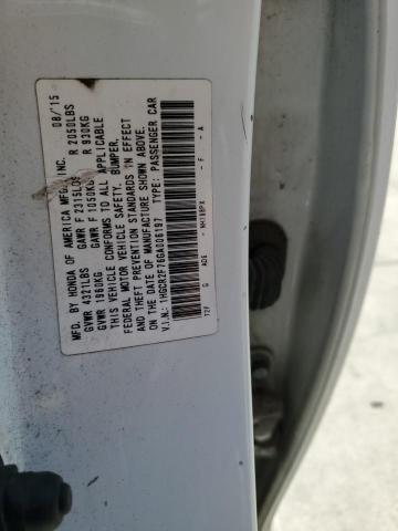 1HGCR2F76GA006197 - 2016 HONDA ACCORD EX 白色 照片 13