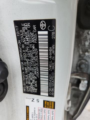 JTDKARFU5J3547429 - 2018 TOYOTA PRIUS თეთრი ფოტო 12