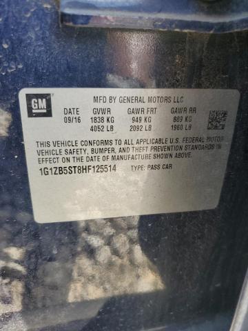 1G1ZB5ST8HF125514 - 2017 CHEVROLET MALIBU LS BLUE photo 12