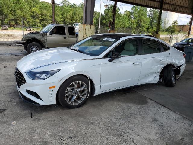 5NPEF4JA2LH008028 - 2020 HYUNDAI SONATA SEL WHITE photo 1