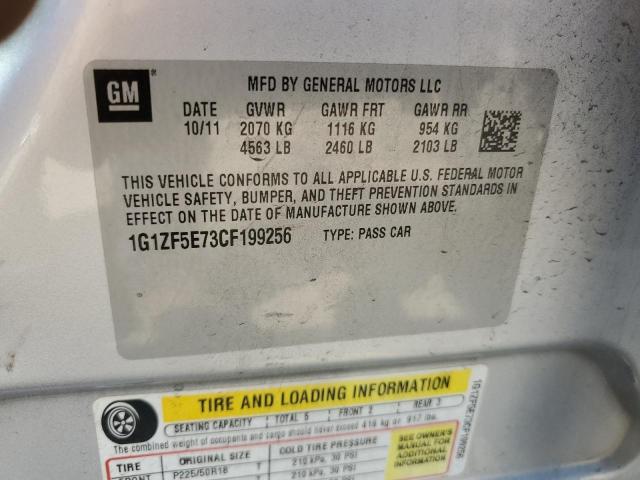 1G1ZF5E73CF199256 - 2012 CHEVROLET MALIBU 3LT SILVER photo 13