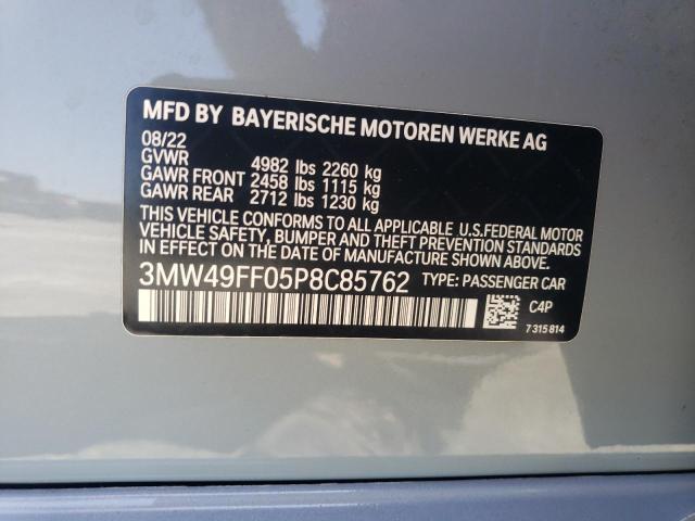 3MW49FF05P8C85762 - 2023 BMW M340XI GRAY photo 12